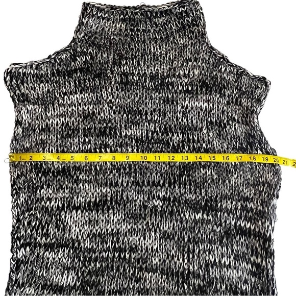 Cleobella Mock Neck Sleeveless Textured Knit Asymetric Sweater Tunic S Marbled - Picture 10 of 12